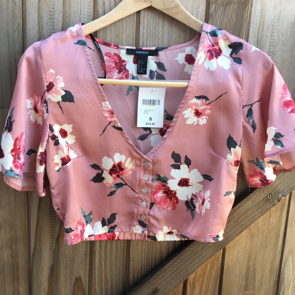 Forever 21 Floral Crop top
